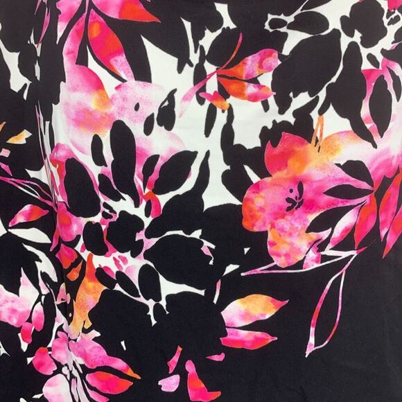 Swimsuits for All Plus Sz 30 Black & Pink Floral One Piece Swimsuit 65-1455-6 - Picture 3 of 7